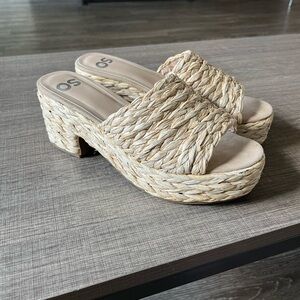 Raffia Platform Sandals